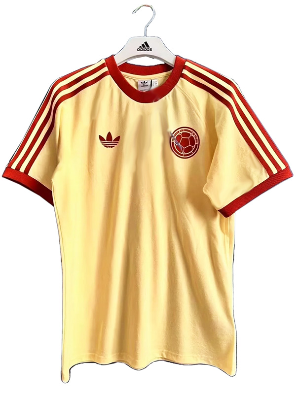 Colombia maillot de football jaune uniforme de football vêtements de sport spéciaux pour hommes kit de football chemise haute 2024-2025